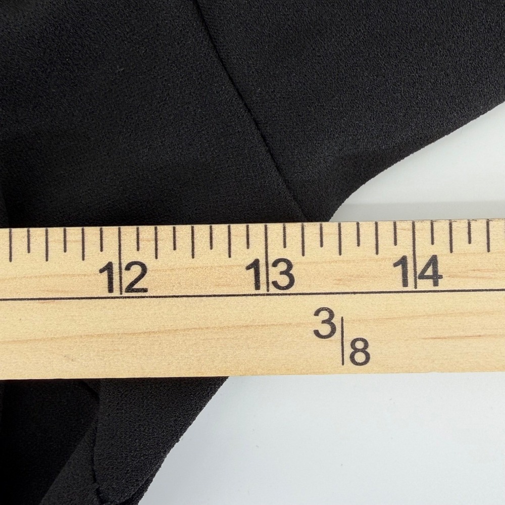 Revamped Womens Black Ruched‎ Surplice V-Neck Puff Sleeve Mini Dress XS - Picture 7 of 7